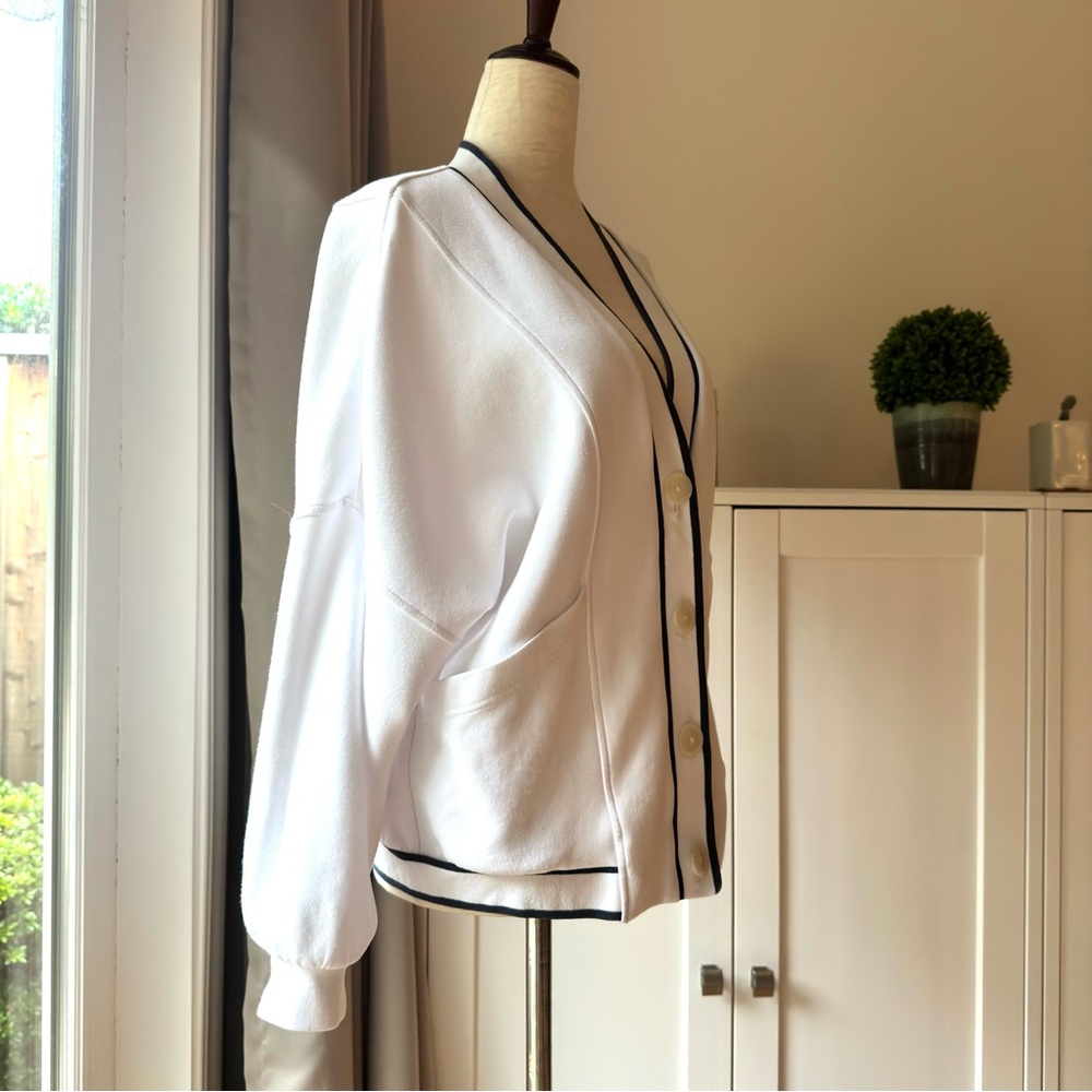 Varley Decker Off Court Sweatshirt Cardigan White XS - Picture 5 of 13